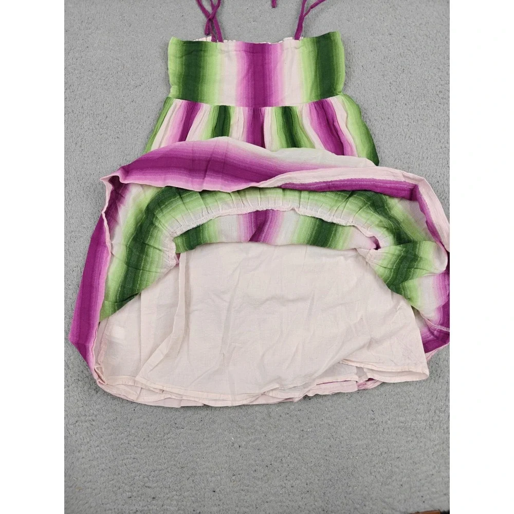 Janie‎ And Jack Dress Girls 10 Multicolor Stripe Smocked Ruffle Sundress Summer